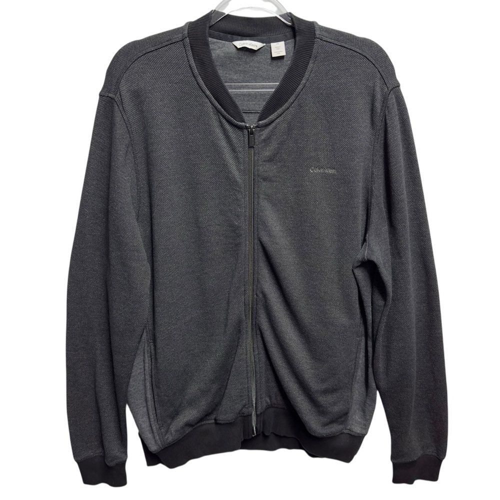 Cotton Knit Full Zip Up Sport Jacket Sweatshirt